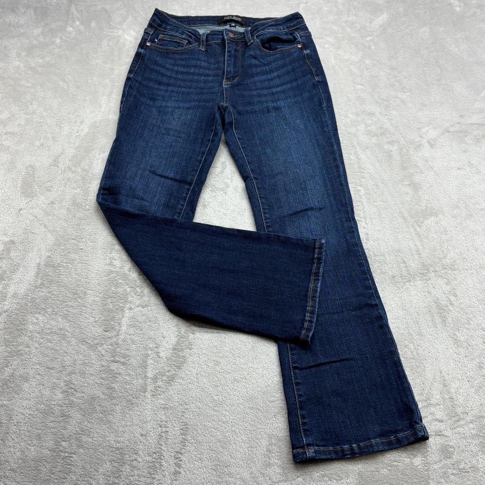 Judy Blue Bootcut Jeans Women's 28 Short Dark Wash Modern Western Stretch Denim